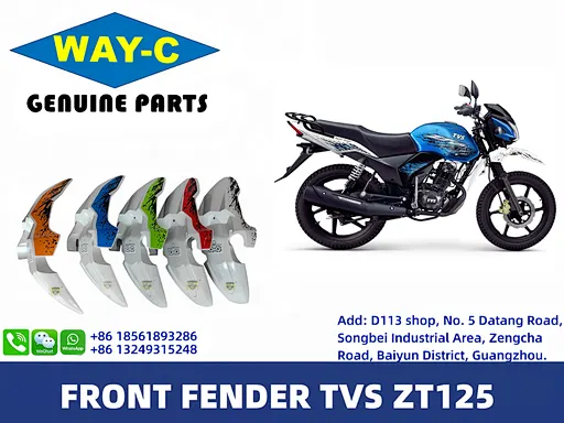 WAY-C MOTORCYCLE SPARE PARTS FRONT FENDER TVS ZT125 N52287401F